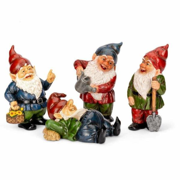 Assorted Gnomes Set/4  |   Ceramic Garden Ornaments Ceramic Garden Ornaments Ceramic Garden Ornaments