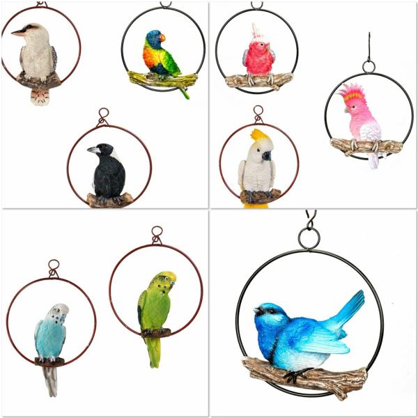 Assorted Hanging Birds In Ring  |   Animal Garden Ornaments Animal Garden Ornaments Animal Garden Ornaments