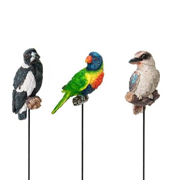 Aussie Bird On Stick  |   Bird Garden Ornaments Animal Garden Ornaments Animal Garden Ornaments