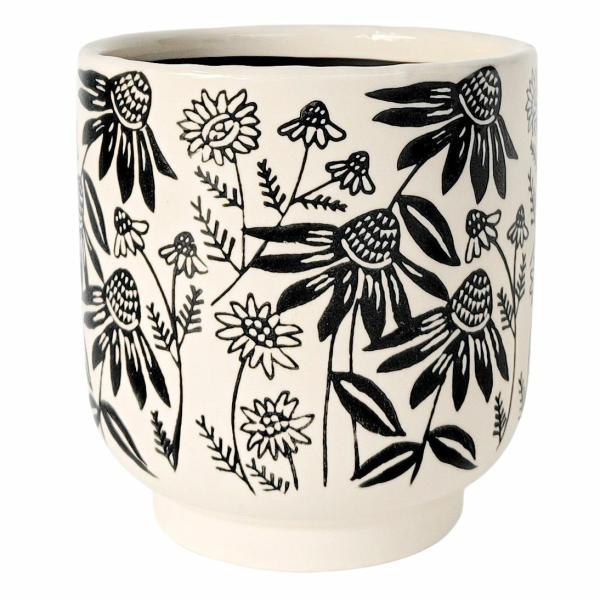 Black Floral Planter  |   Classic Garden Pots Classic Garden Pots Classic Garden Pots