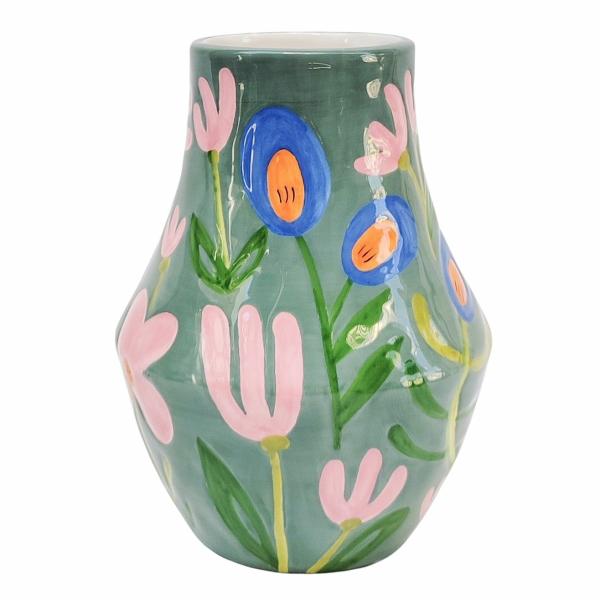 Bright Floral Vase – Sage  |   Ceramic Homeware Ceramic Homeware Ceramic Homeware