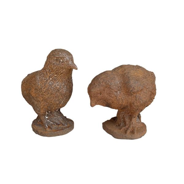 Cast Iron Chicks (Set Of 2)  |   Cast Iron Garden Figurines Cast Iron Garden Figurines Cast Iron Garden Figurines