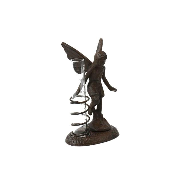 Cast Iron Fairy Rain Gauge – Freestanding  |   Rain Gauges Garden Decor Rain Gauges