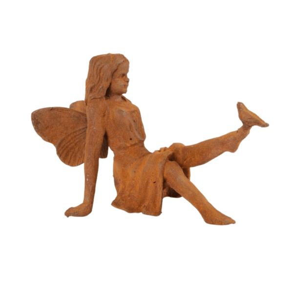 Cast Iron Fairy With Leg Up  |   Cast Iron Garden Figurines Cast Iron Garden Figurines Cast Iron Garden Figurines