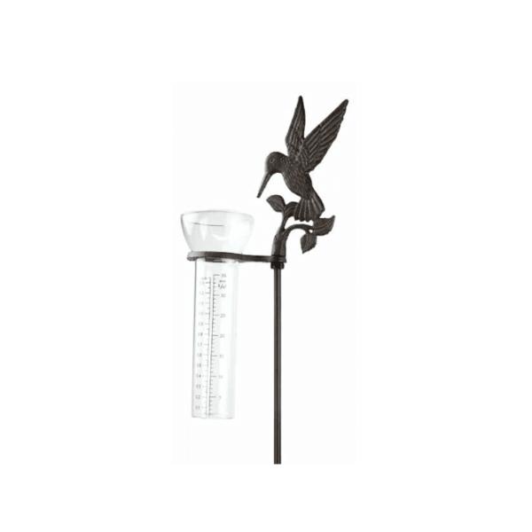 Cast Iron Hummingbird Rain Gauge  |   Rain Gauges Garden Decor Rain Gauges