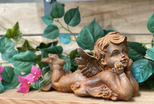 Cast Iron Resting Cherub  |   Cast Iron Garden Figurines Cast Iron Garden Figurines Cast Iron Garden Figurines