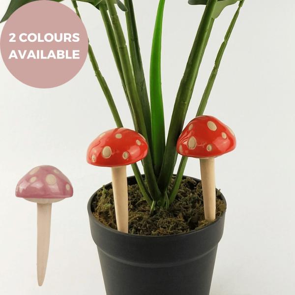 Ceramic Mushroom Stick  |   Outdoor Decor Garden Decor Outdoor Decor