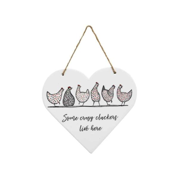 Ceramic Sign – Some Crazy Cluckers Live Here  |   Ceramic Homeware Ceramic Homeware Ceramic Homeware