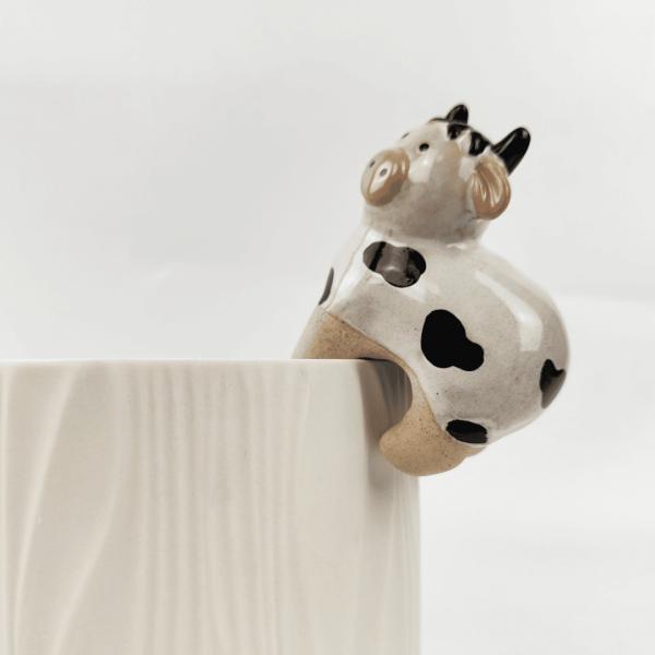 Cow Pot Hanger  |   Pot Sitters Ceramic Garden Ornaments Ceramic Garden Ornaments