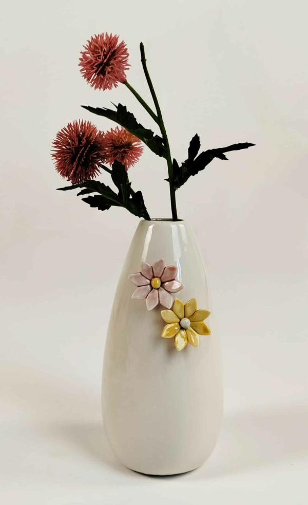 Daphne Flower Vase – White  |   Ceramic Homeware Ceramic Homeware Ceramic Homeware