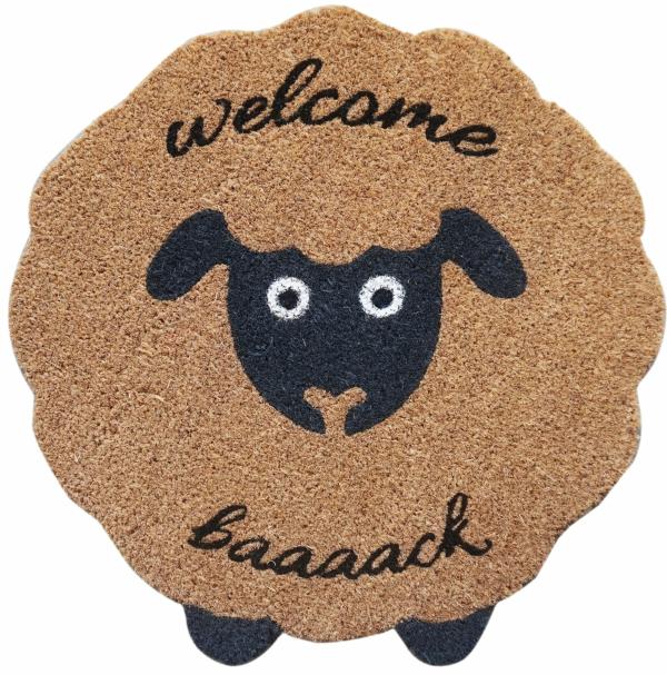 Door Mat – Welcome Baaaack Sheep  |   Door Mats & Stepping Stones Door Mats & Stepping Stones Door Mats & Stepping Stones