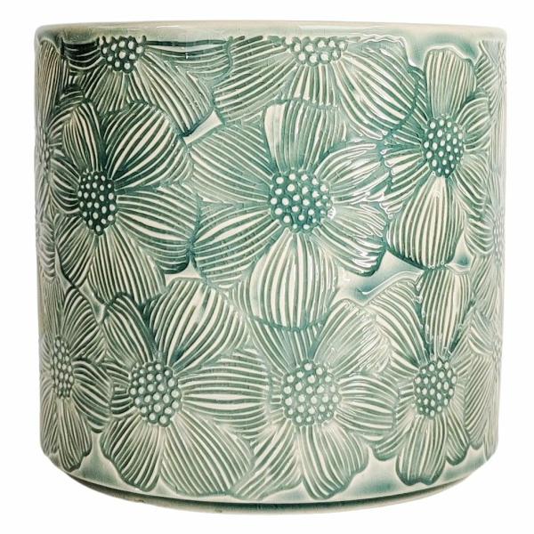 Etched Flower Planter  |   Ceramic Pots & Planters Ceramic Pots & Planters Ceramic Pots & Planters