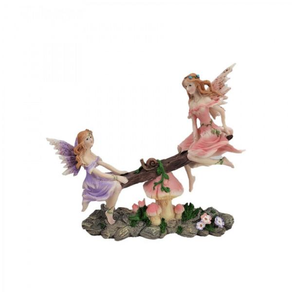 Fairies On See-Saw  |   Garden Angel & Fairy Figurines Figurines Garden Angel & Fairy Figurines