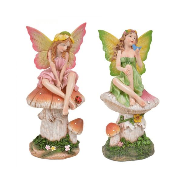 Fairy On Toadstool  |   Garden Angel & Fairy Figurines Figurines Garden Angel & Fairy Figurines