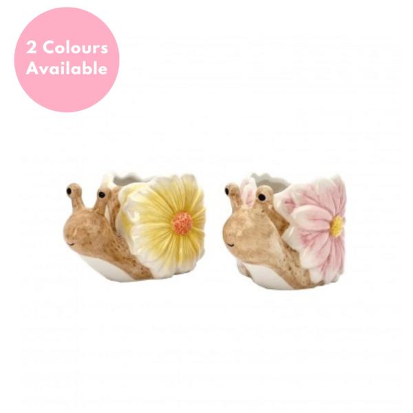 Flower Snail Pot  |   Animal Planters Animal Planters Animal Planters