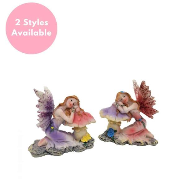 Garden Fairy With Toadstool  |   Fairy Garden Fairy Garden Fairy Garden