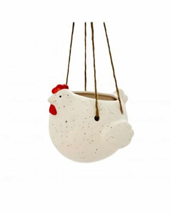 Hanging White Chicken Planter  |   Hanging Pots & Planters Ceramic Pots & Planters Ceramic Pots & Planters