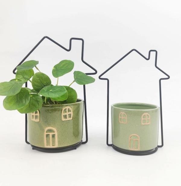 House Planters  |   Quirky Pots & Planters Pots & Planters Dark Green