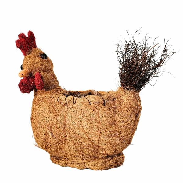 Husk Rooster Planter  |   Animal Planters Animal Planters Animal Planters