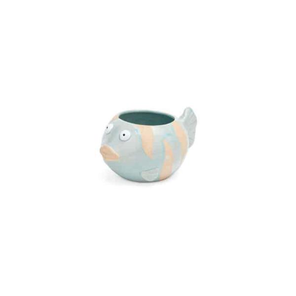 Light Blue Fish Pot  |   Animal Planters Pots & Planters Animal Planters