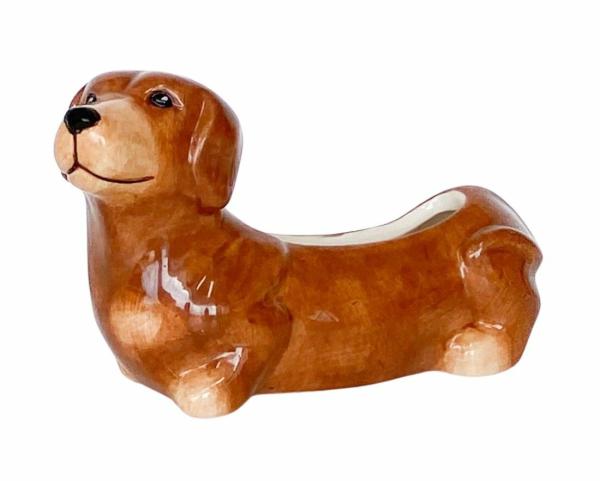 Light Brown Dachshund Planter  |   Dog & Cat Pots Ceramic Pots & Planters Ceramic Pots & Planters