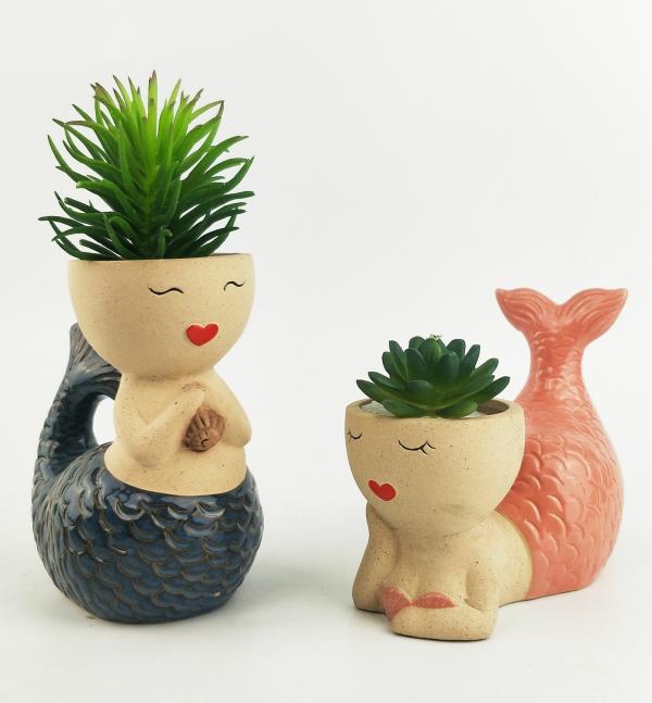 Mermaid Planter  |   Quirky Pots & Planters Pots & Planters Blue