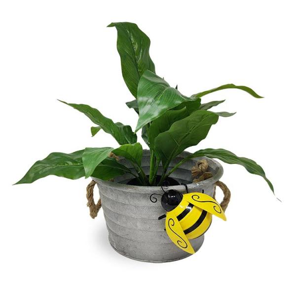 Metal Yellow Bee Pot Sitter  |   Pot Sitters Ornaments & Indoors Pot Sitters