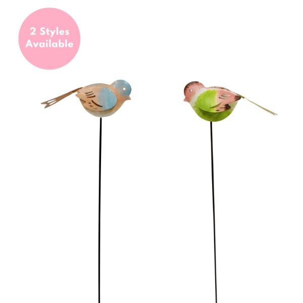 Multi Coloured Bird Garden Stake  |   Bird Garden Ornaments Bird Garden Ornaments Aqua