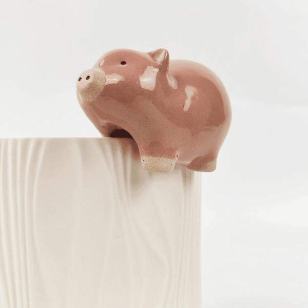 Pig Pot Hanger  |   Ceramic Garden Ornaments Ornaments & Indoors Ceramic Garden Ornaments