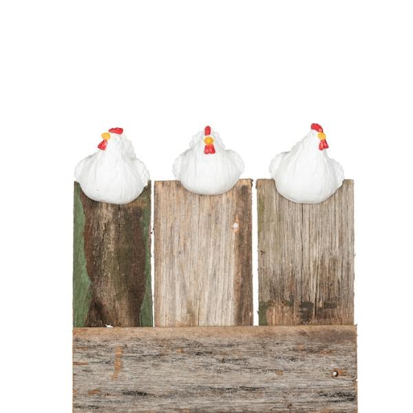 Pot Sitter – Chicken (Large White)  |   Pot Sitters Ornaments & Indoors Pot Sitters