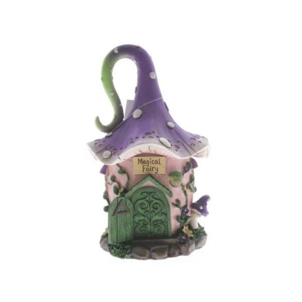 Purple Magical Solar Fairy House  |   Fairy Garden Fairy Garden Fairy Garden