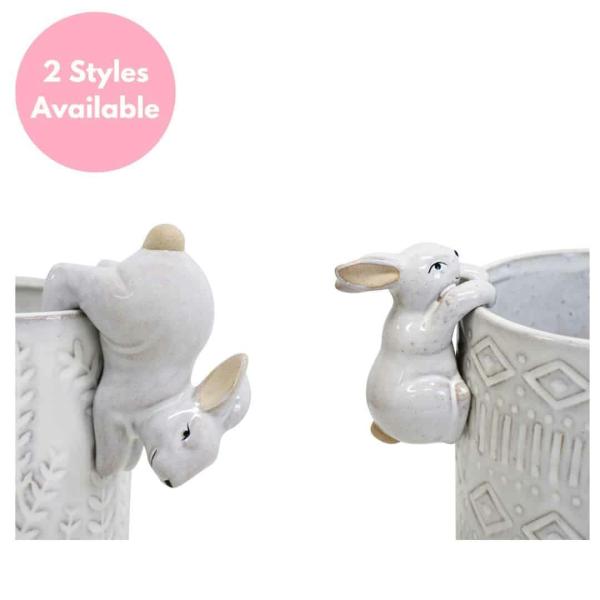 Rabbit Pot Sitter  |   Pot Sitters Ornaments & Indoors Pot Sitters