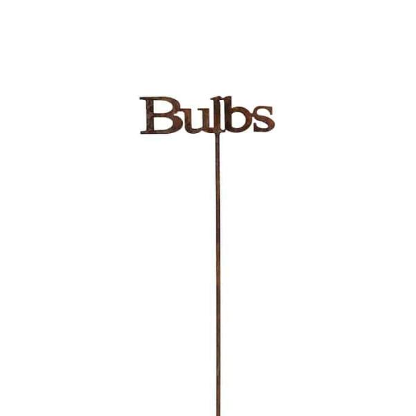 Rust Bulbs Stake  |   Garden Signs & Labels Garden Decor Garden Signs & Labels