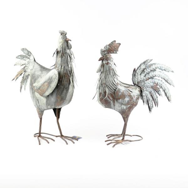 Rustic Rooster And Hen  |   Duck & Chicken Garden Ornaments Bird Garden Ornaments Bird Garden Ornaments