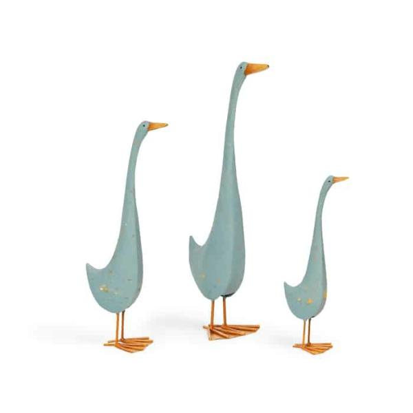 Set 3 Tall Ducks – Sea Blue  |   Duck & Chicken Garden Ornaments Duck & Chicken Garden Ornaments Duck & Chicken Garden Ornaments