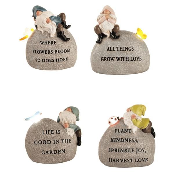 Solar Gnome Garden Rocks  |   Garden Angel & Fairy Figurines Figurines Garden Angel & Fairy Figurines