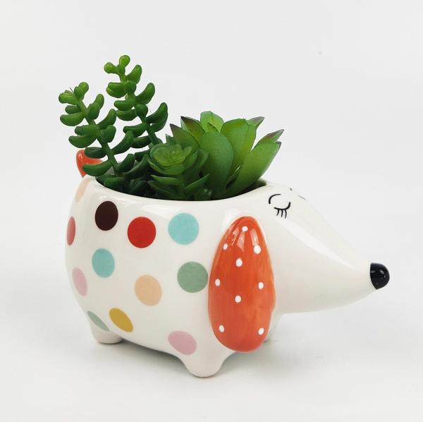 Spotty Dog Planter (Colourful)  |   Quirky Pots & Planters Pots & Planters Quirky Pots & Planters