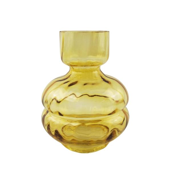 Tommy Squat Glass Vase – Amber  |   Accessories Accessories Accessories