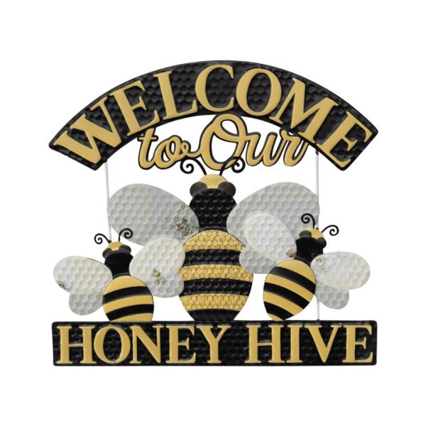 Welcome Honey Hive Sign  |   Garden Signs & Labels Garden Decor Garden Signs & Labels