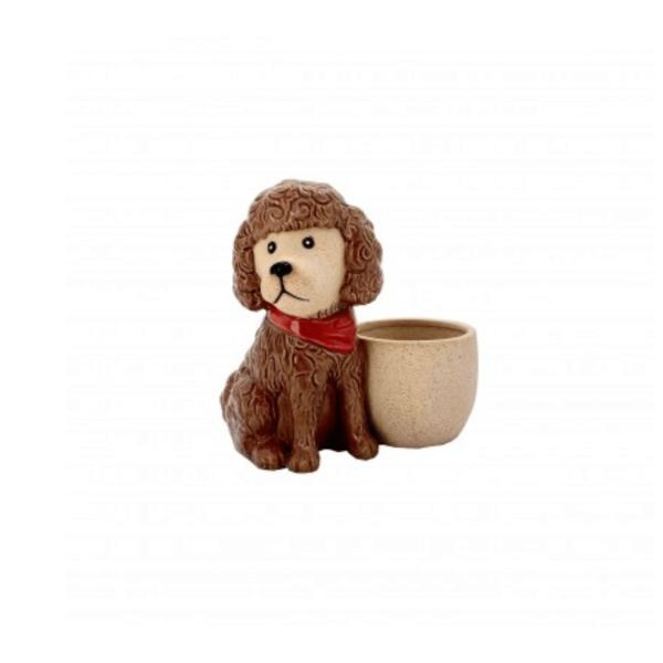 Poodle Ornament With Planter  |   Dog & Cat Pots Dog & Cat Pots Dog & Cat Pots