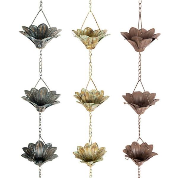 Lily Rainchain  |   Rain Chains Garden Decor Blue